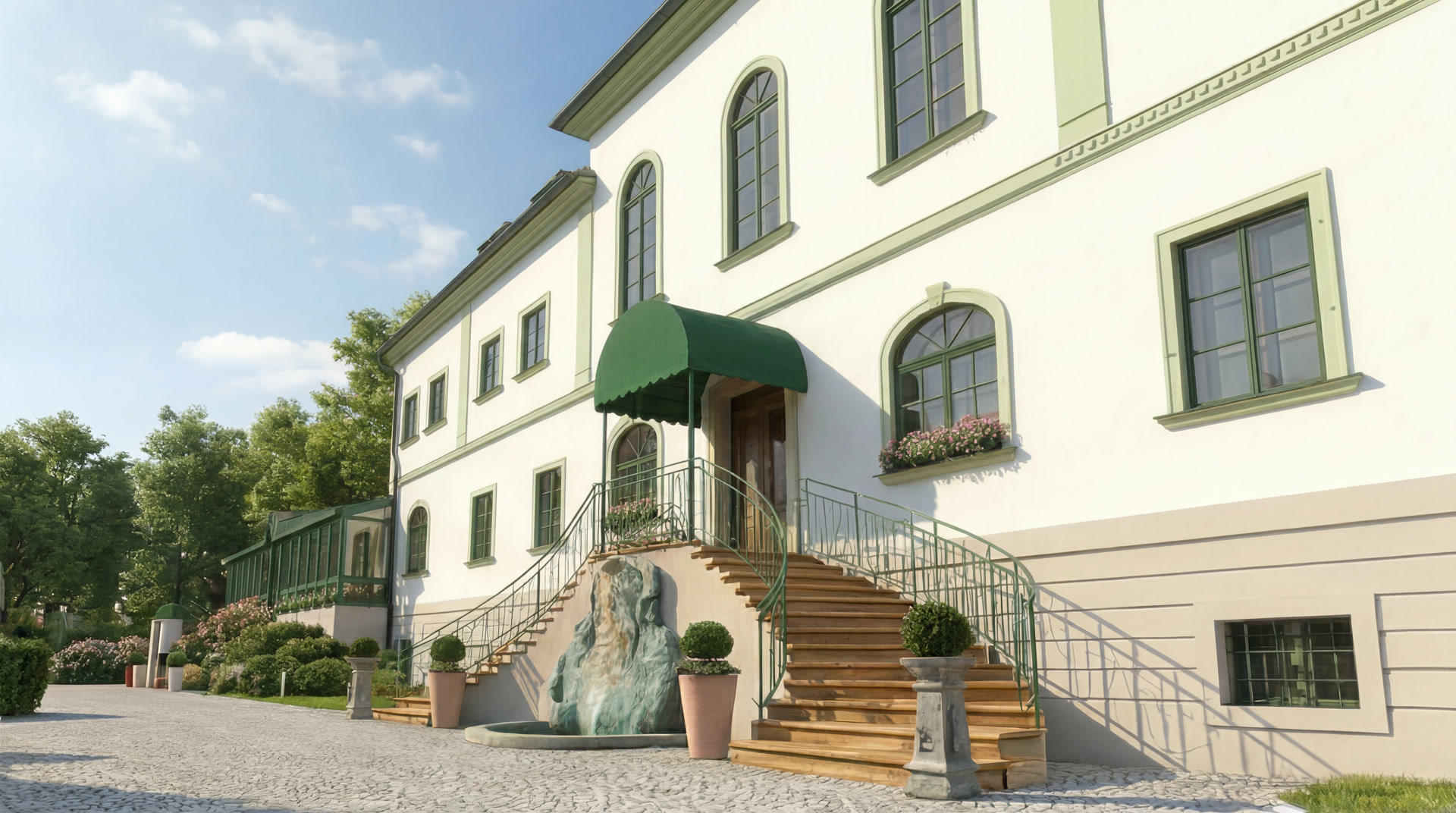 Reprezentativní vstupní schodiště restaurace Nebozízek